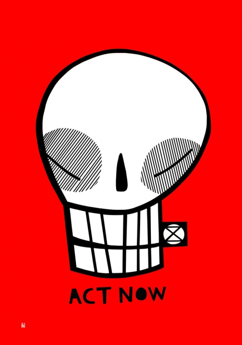 XR Skull POSTER red